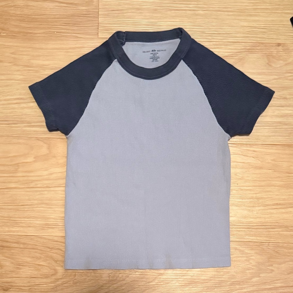 Blue Brandy Melville Baby Tee